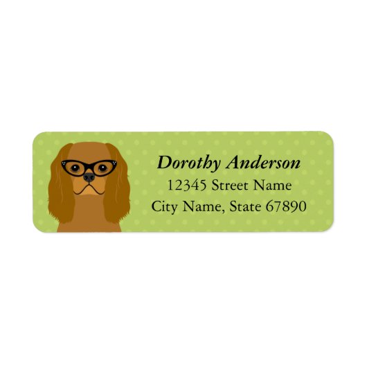 Cavalier King Charles Spaniel Return Address Label (Voorkant)