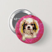 Cavalier King Charles Spaniel Ronde Button 5,7 Cm (Voorkant /achterkant)