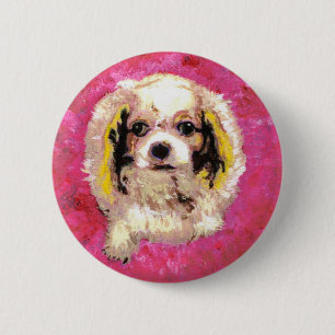 Cavalier King Charles Spaniel Ronde Button 5,7 Cm