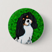 Cavalier King Charles Spaniel Ronde Button 5,7 Cm (Voorkant)