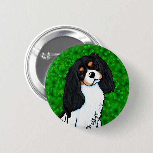 Cavalier King Charles Spaniel Ronde Button 5,7 Cm (Voorkant /achterkant)