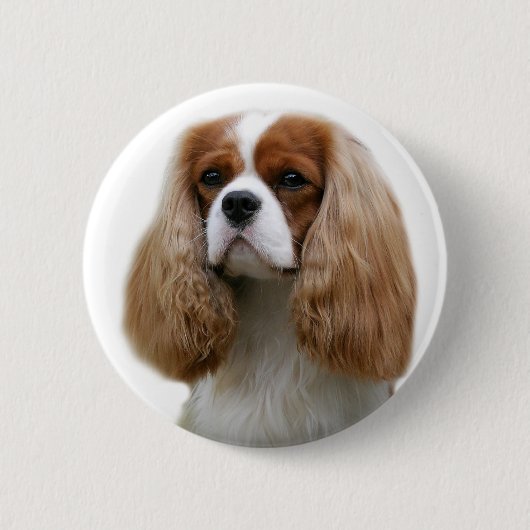 Cavalier King Charles Spaniel Ronde Button 5,7 Cm (Voorkant)
