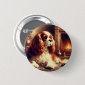 Cavalier King Charles Spaniel Ronde Button 5,7 Cm (Voorkant /achterkant)