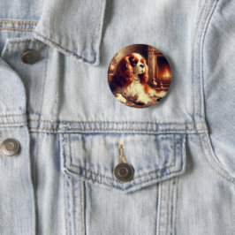 Cavalier King Charles Spaniel Ronde Button 5,7 Cm