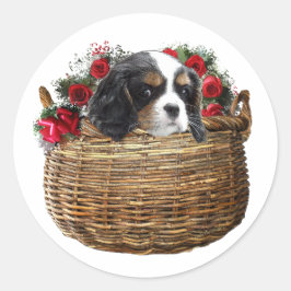 Cavalier King Charles Spaniel Ronde Sticker