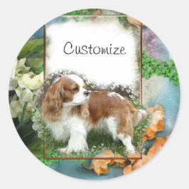 Cavalier King Charles Spaniel Ronde Sticker