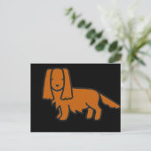 Cavalier King Charles Spaniel Ruby cartoon Briefkaart (Staand voorkant)