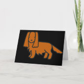 Cavalier King Charles Spaniel Ruby cartoon Kaart (Voorkant)