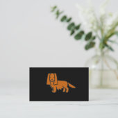 Cavalier King Charles Spaniel Ruby cartoon Visitekaartje (Staand voorkant)