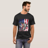 Cavalier King Charles Spaniel S Fun American Flag T-shirt (Voorkant volledig)