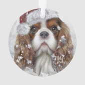 Cavalier King Charles Spaniel, Santa Dog Ornament (achterkant)