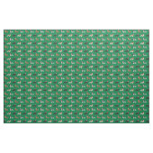 Cavalier King Charles Spaniel santa green Stof (Yard (91,4 cm))