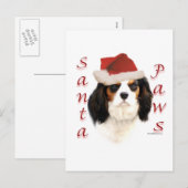 Cavalier King Charles Spaniel Santa Paws Feestdagenkaart (Voorkant / Achterkant)