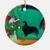 Cavalier King Charles Spaniel - Santa's Gift Keramisch Ornament (Voorkant)