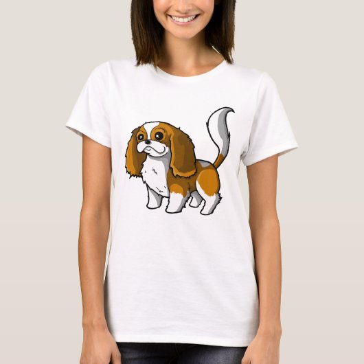 Cavalier King Charles Spaniel, schattig hondenontw T-shirt (Voorkant)