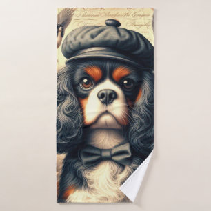 Cavalier King Charles Spaniel Schilderij Badhanddoek