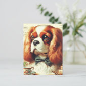 Cavalier King Charles Spaniel Schilderij Briefkaart (Staand voorkant)