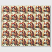  Cavalier King Charles Spaniel Schilderij Cadeaupapier (Vlak)
