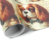  Cavalier King Charles Spaniel Schilderij Cadeaupapier (Rol Hoek)