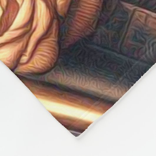 Cavalier King Charles Spaniel Schilderij Fleece Deken (Hoek)