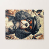 Cavalier King Charles Spaniel Schilderij Legpuzzel (Horizontaal)