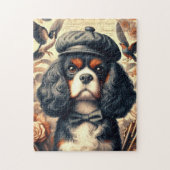Cavalier King Charles Spaniel Schilderij Legpuzzel (Verticaal)