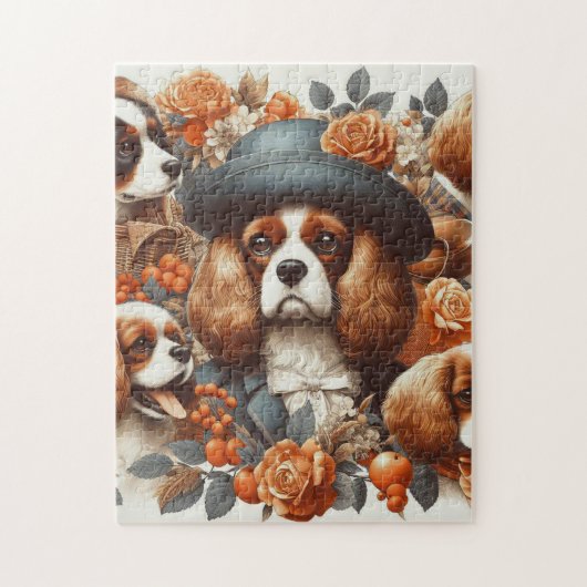  Cavalier King Charles Spaniel Schilderij Legpuzzel (Verticaal)
