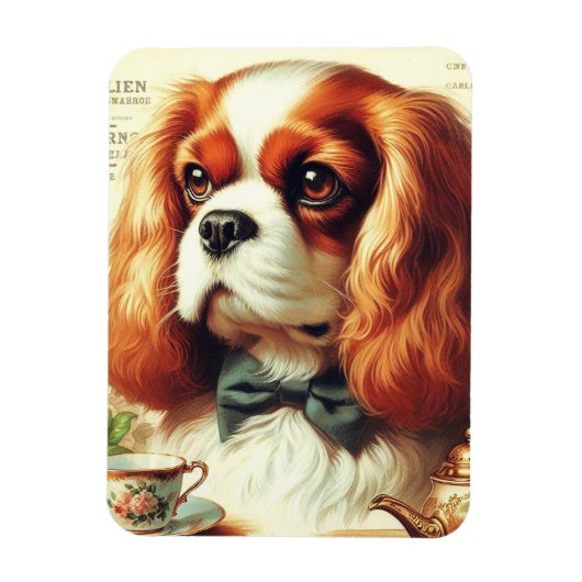 Cavalier King Charles Spaniel Schilderij Magneet (Verticaal)