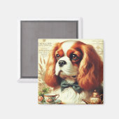  Cavalier King Charles Spaniel Schilderij Magneet (Voorkant / Achterkant)