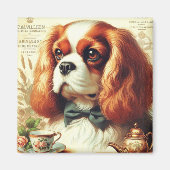 Cavalier King Charles Spaniel Schilderij Magneet (Voorkant)