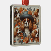 Cavalier King Charles Spaniel Schilderij Metalen Ornament (Rechts)
