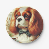  Cavalier King Charles Spaniel Schilderij Papieren Bordje (Voorkant)
