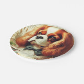  Cavalier King Charles Spaniel Schilderij Papieren Bordje (Gekanteld)
