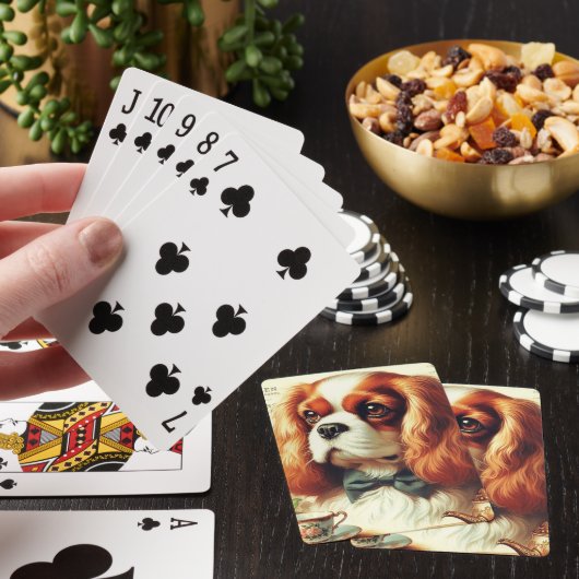 Cavalier King Charles Spaniel Schilderij Pokerkaarten (Insitu)