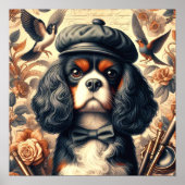 Cavalier King Charles Spaniel Schilderij Poster (Voorkant)