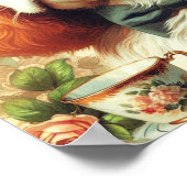 Cavalier King Charles Spaniel Schilderij Poster (Hoek)