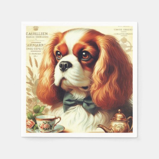 Cavalier King Charles Spaniel Schilderij Servet (Voorkant)