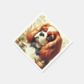 Cavalier King Charles Spaniel Schilderij Servet (Hoek)