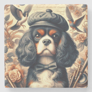 Cavalier King Charles Spaniel Schilderij Stenen Onderzetter