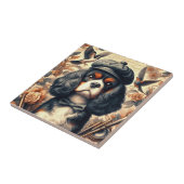 Cavalier King Charles Spaniel Schilderij Tegeltje (Zijkant)