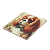  Cavalier King Charles Spaniel Schilderij Tegeltje (Zijkant)