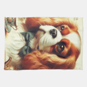 Cavalier King Charles Spaniel Schilderij Theedoek (Horizontaal)