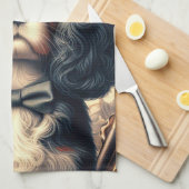 Cavalier King Charles Spaniel Schilderij Theedoek (Quarter Fold)