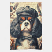 Cavalier King Charles Spaniel Schilderij Theedoek (Verticaal)