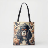Cavalier King Charles Spaniel Schilderij Tote Bag (Voorkant)
