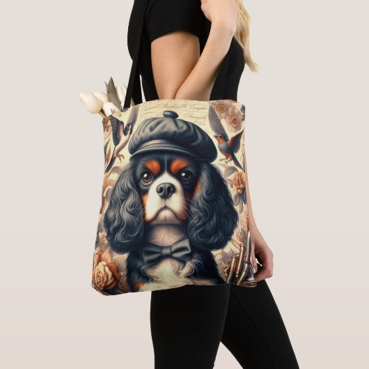 Cavalier King Charles Spaniel Schilderij Tote Bag (Dichtbij)