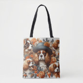 Cavalier King Charles Spaniel Schilderij Tote Bag (Voorkant)