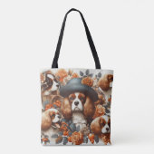 Cavalier King Charles Spaniel Schilderij Tote Bag (Achterkant)