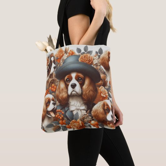 Cavalier King Charles Spaniel Schilderij Tote Bag (Dichtbij)