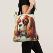 Cavalier King Charles Spaniel Schilderij Tote Bag (Dichtbij)